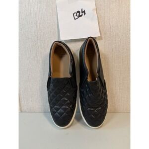 A New Day Black Quilted Slip On Flat Shoes Women's US Size 9